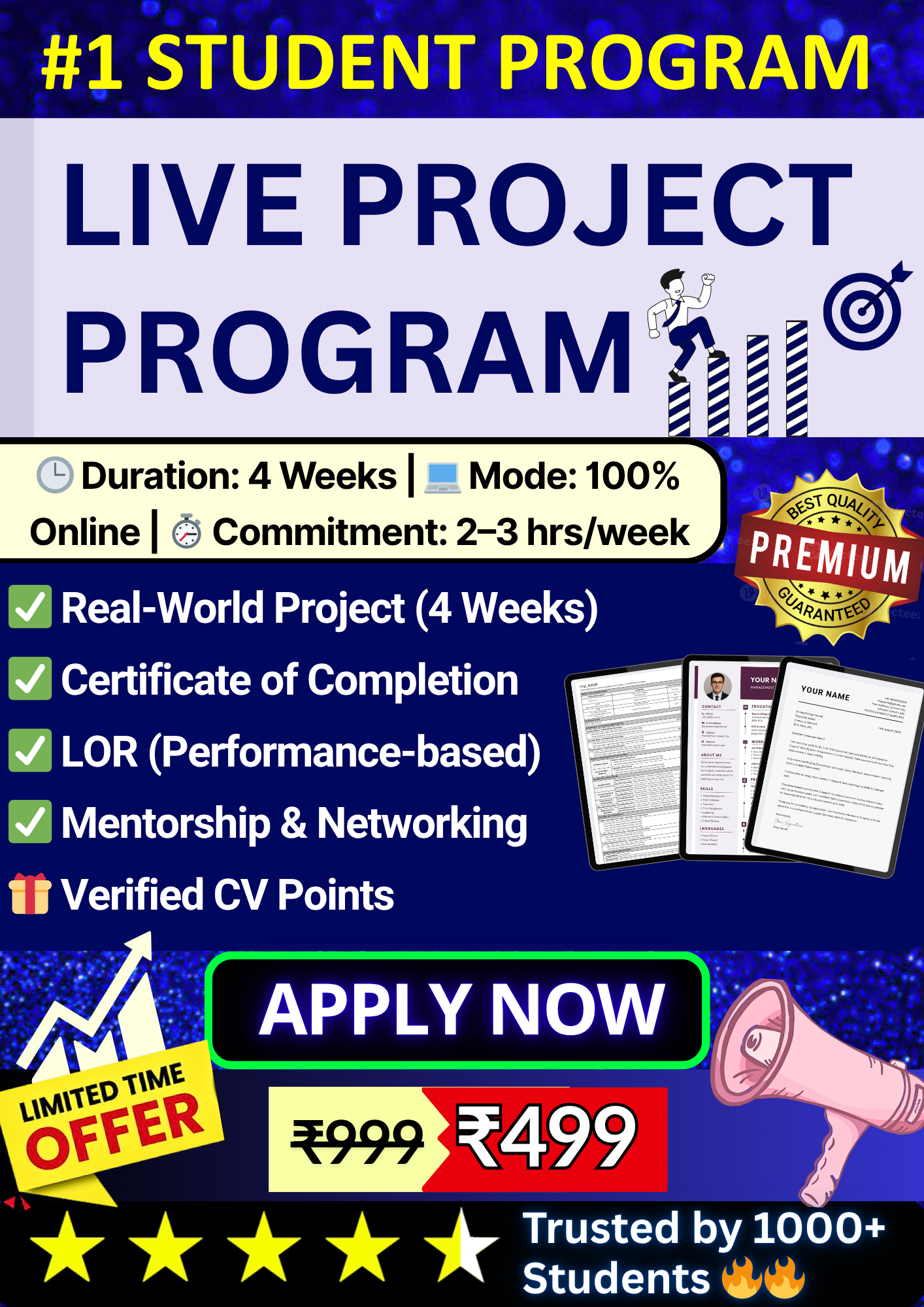 Darementors Live Project Program (4 Weeks) – Real-World Career Experience for Students